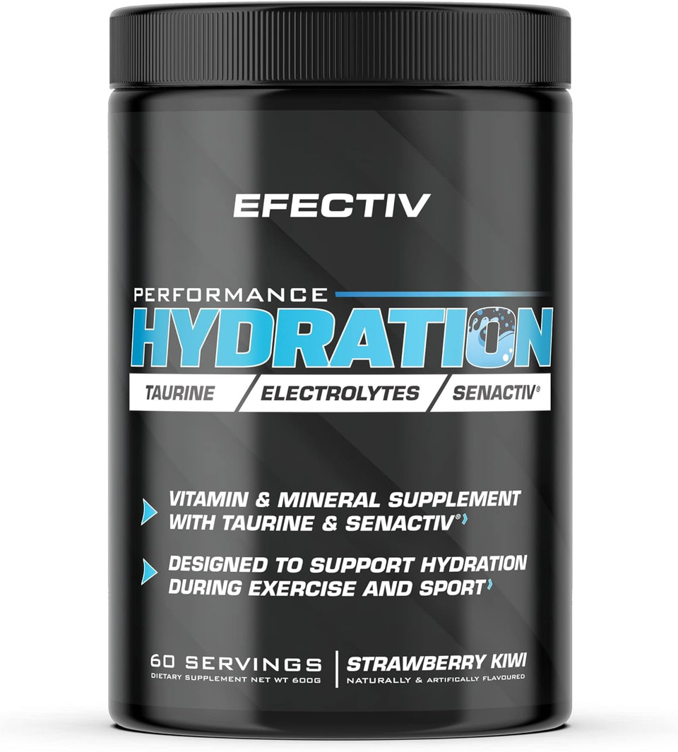 EFECTIV Performance Hydration - Electrolytes Powder 600g - Lemon & Lime - Premium Electrolyte Supplement with added Senactiv & Taurine - Made in the UK - Vegan (60 Servings) EFECTIV Performance Hydration - Electrolytes Powder 600g - Lemon & Lime - Premium Electrolyte Supplement with added Senactiv & Taurine - Made in the UK - Vegan (60 Servings)