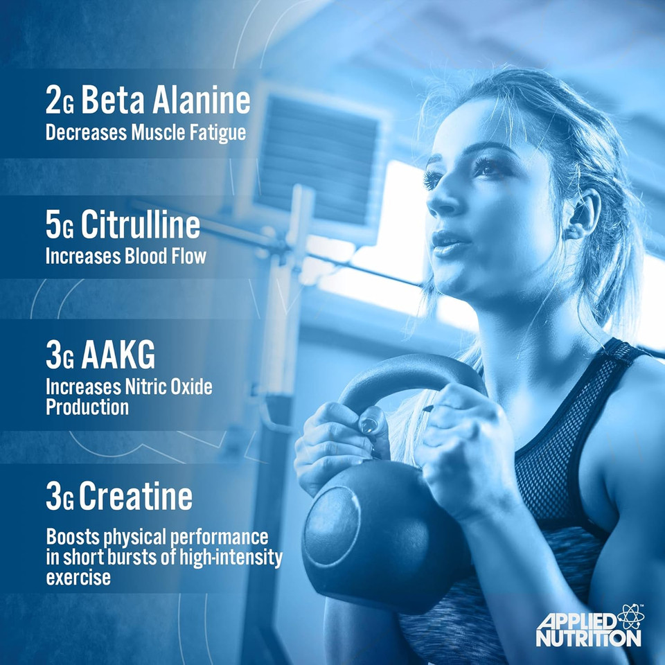 Applied Nutrition Pump Zero Pre Workout + 750ml Steel Protein Shaker - Zero Stim, Caffeine Free, Energy & Performance (375g - 25 Servings) (Fruit Burst)