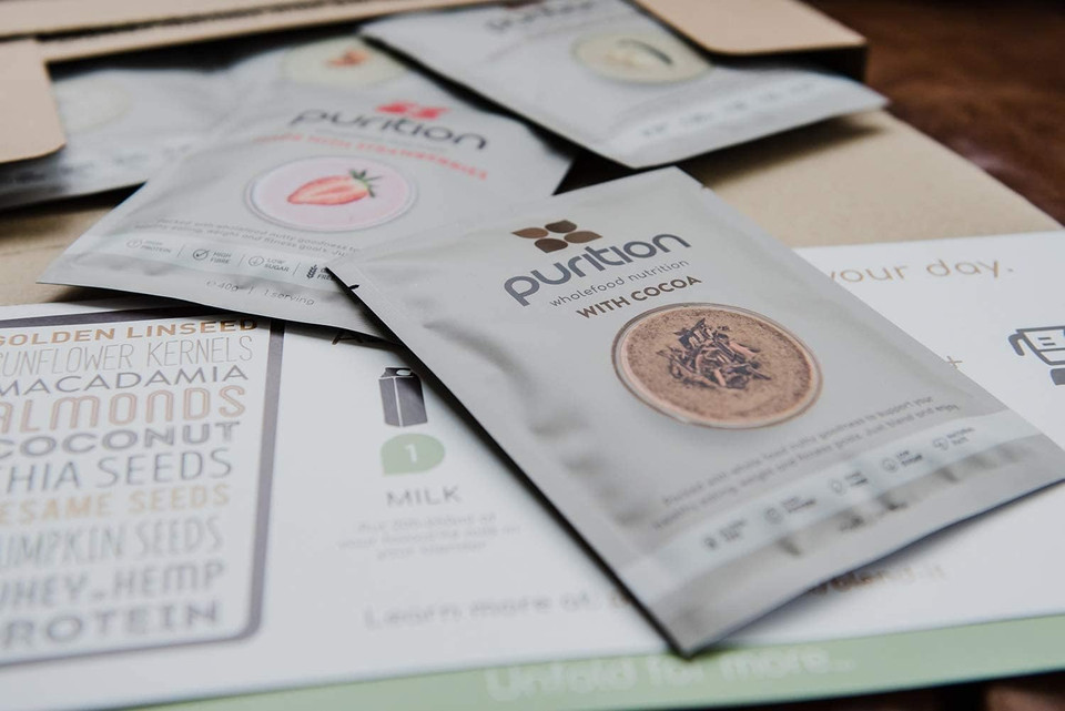 Purition Mixed Trial Box | Premium Vegan & Vegetarian sachets, High Protein Powder for Keto Shakes and Smoothies with Only Natural Ingredients for Weight Loss | 12 x 40g sachets