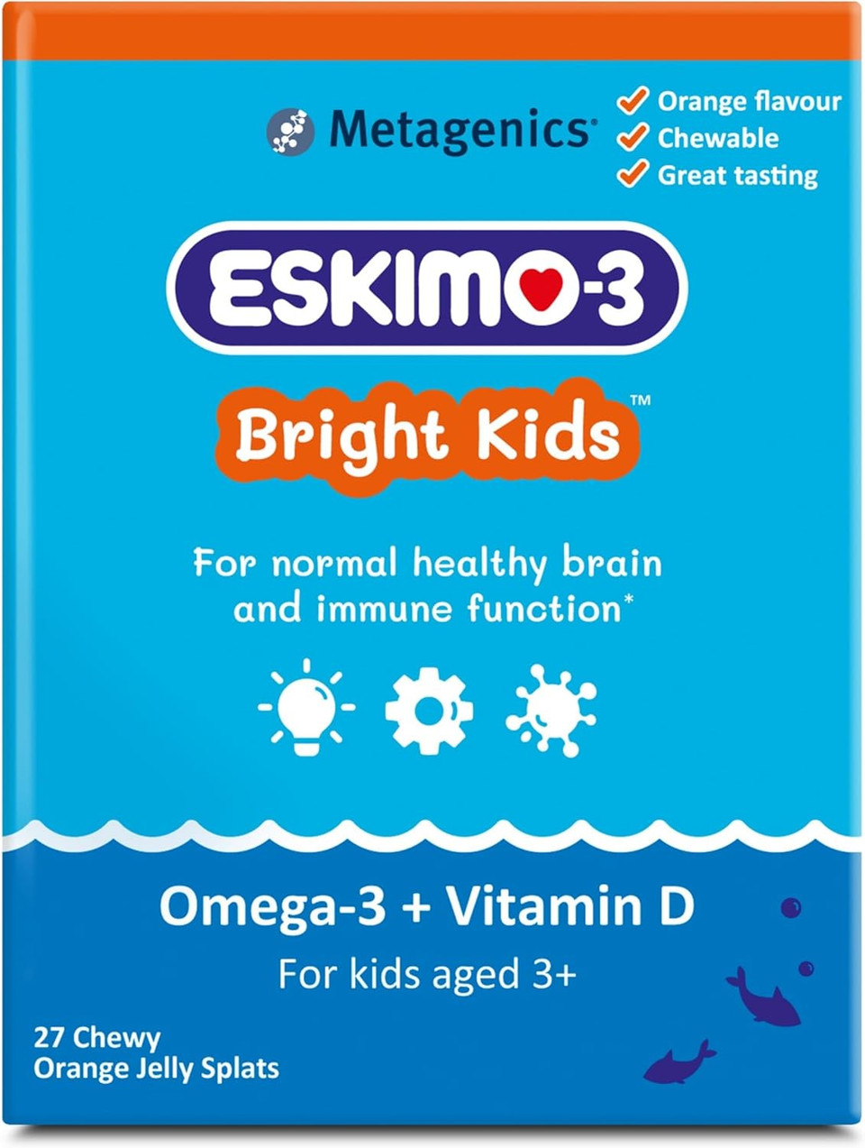 Eskimo-3 Bright Kids Fish Oil by Metagenics - Jelly Splats, 27 Servings