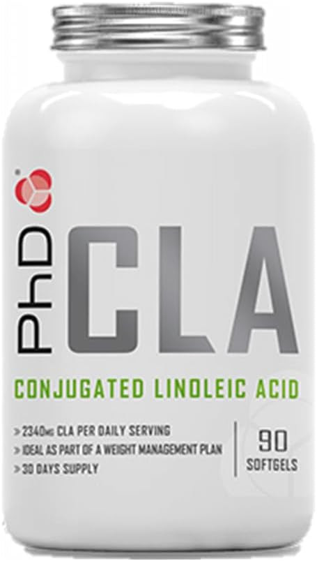 PhD Nutrition CLA Softgels | 3000mg Per Daily Serving | Weight Management Supplement | Natural CLA from Safflower Oil | for Men & Women | 270 Capsules (90 Days Supply)