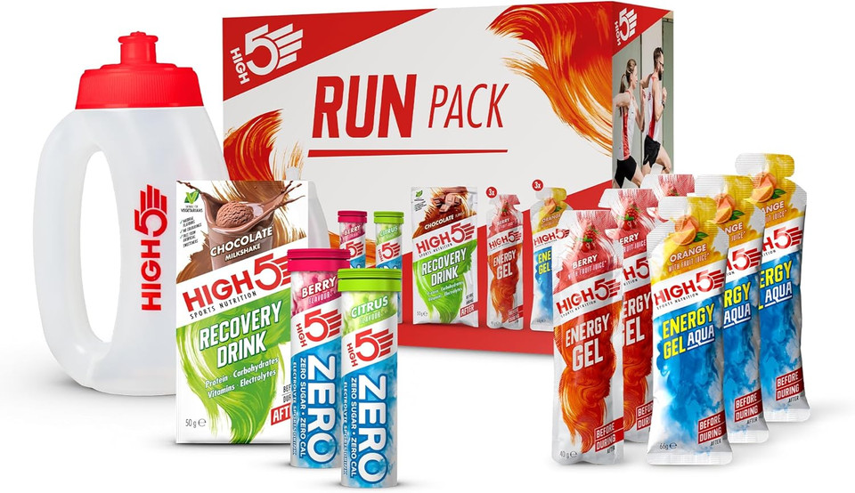 HIGH5 Run Pack Containing Running Energy, Hydration & Recovery Products (Pack of 2)