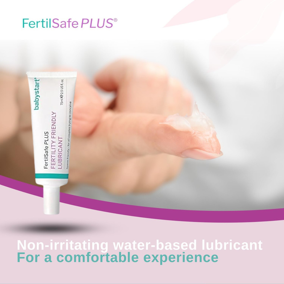 Babystart Fertility Lubricant Duo Pack - FertilSafe Plus 2X 75- Pre-Filled Lubricating Gel Tube - Natural, Water Based Lubrification, Personal Fertile Friendly Lubricant for Couples Trying for a Baby