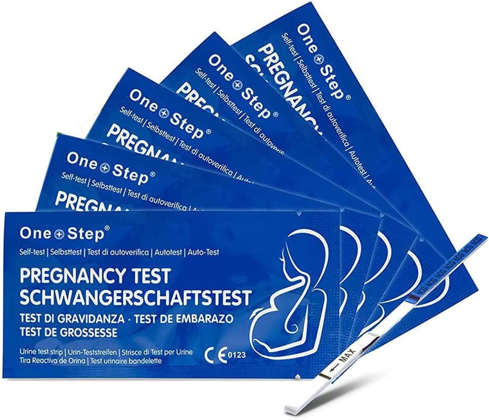 One Step: 10 Highly Sensitive 10mIU Pregnancy Test Strips (Tests up to 6 Days Earlier)