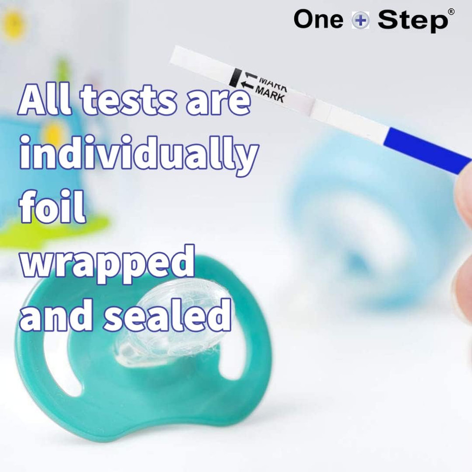One Step: 50 x Early Detection 25mIU Pregnancy Test Strips - Fast, Easy and Accurate Home Testing