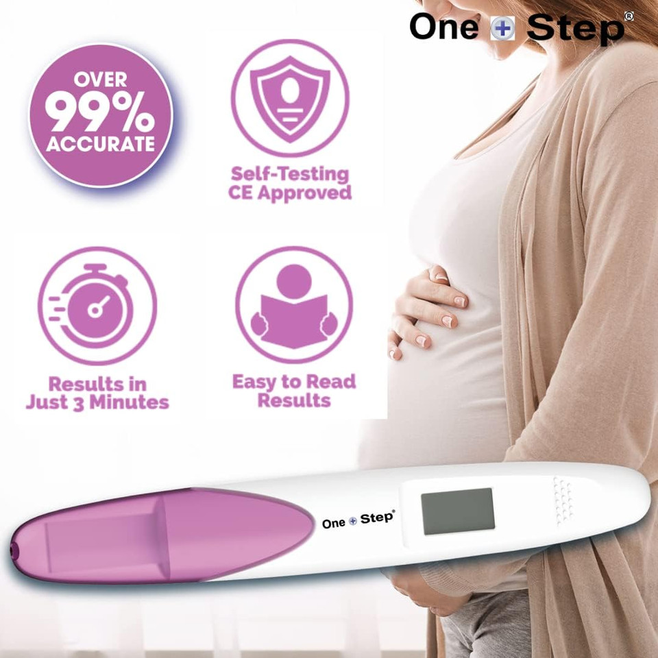 One Step: 2 x Digital Pregnancy Test Fast and Easy to Use with Clear Yes/No Results