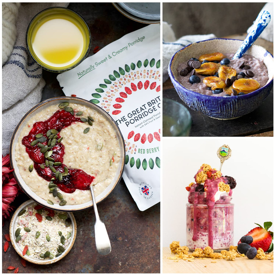 The Great British Porridge Co Blueberry Banana Porridge, 385 Gr