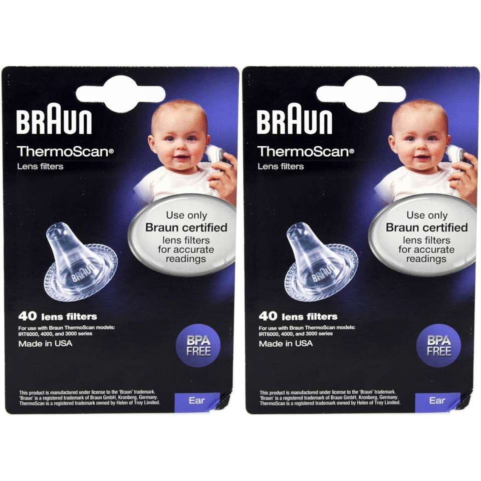 Braun Ear Thermoscan Lens Filters 80 Count (2 Packs Of Lf40)