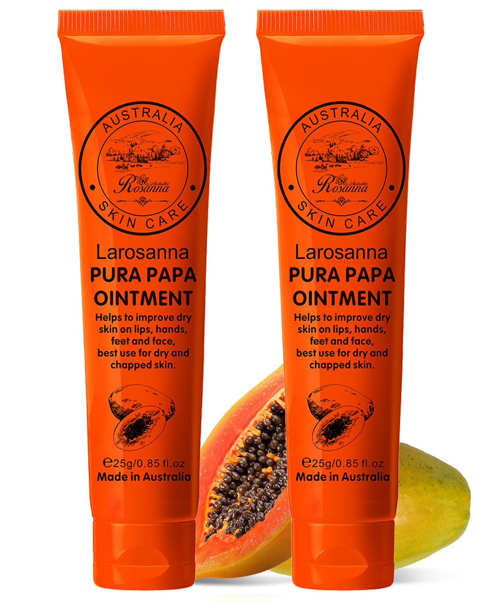 2 Pack Papaw Ointment, 25G Each Papaya Cream With Lip Applicator Imported Directly From Australia