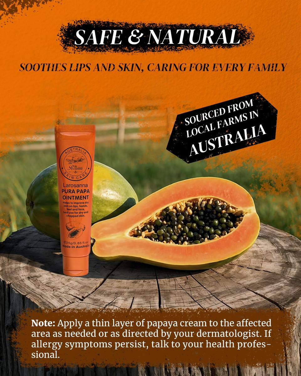 2 Pack Papaw Ointment, 25G Each Papaya Cream With Lip Applicator Imported Directly From Australia