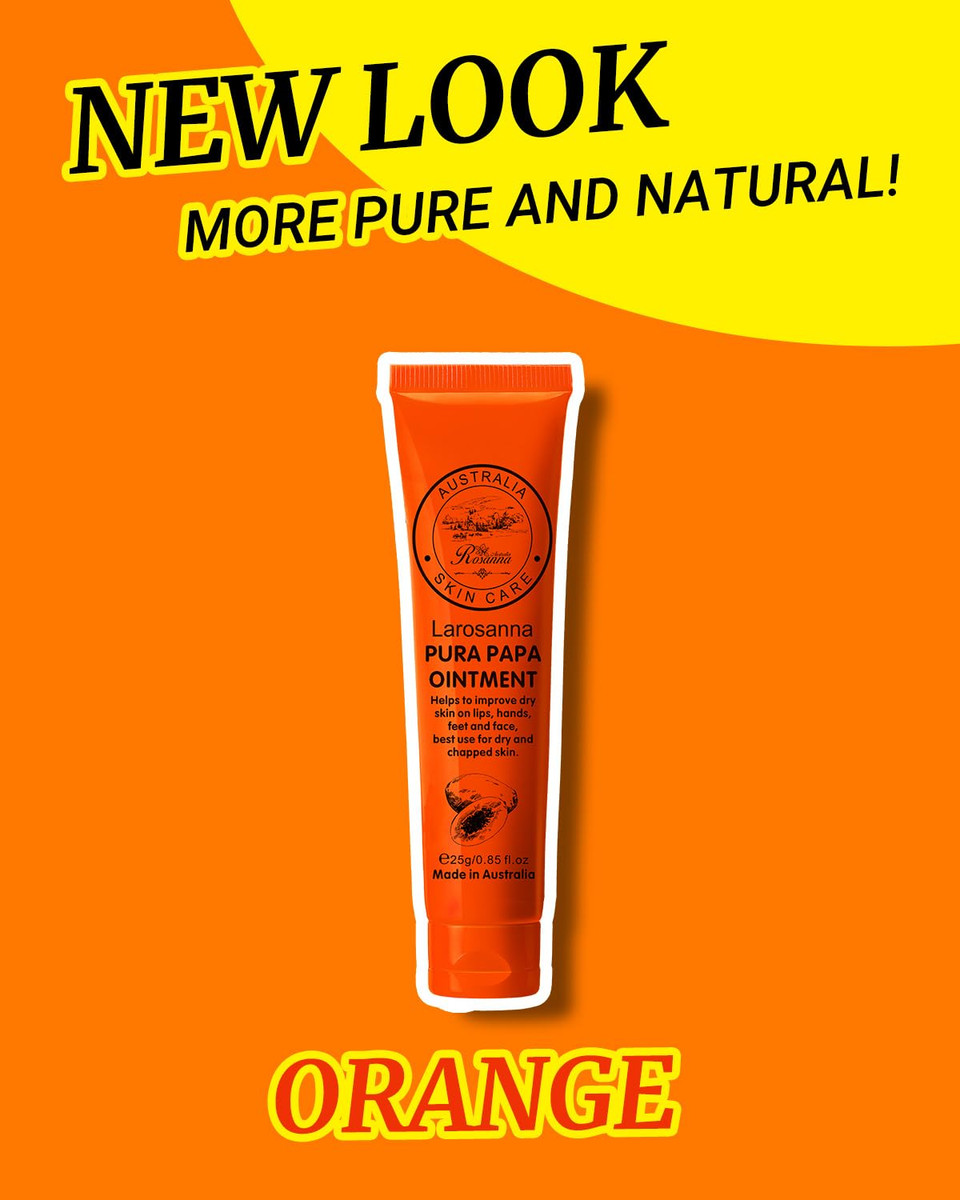 2 Pack Papaw Ointment, 25G Each Papaya Cream With Lip Applicator Imported Directly From Australia,Orange