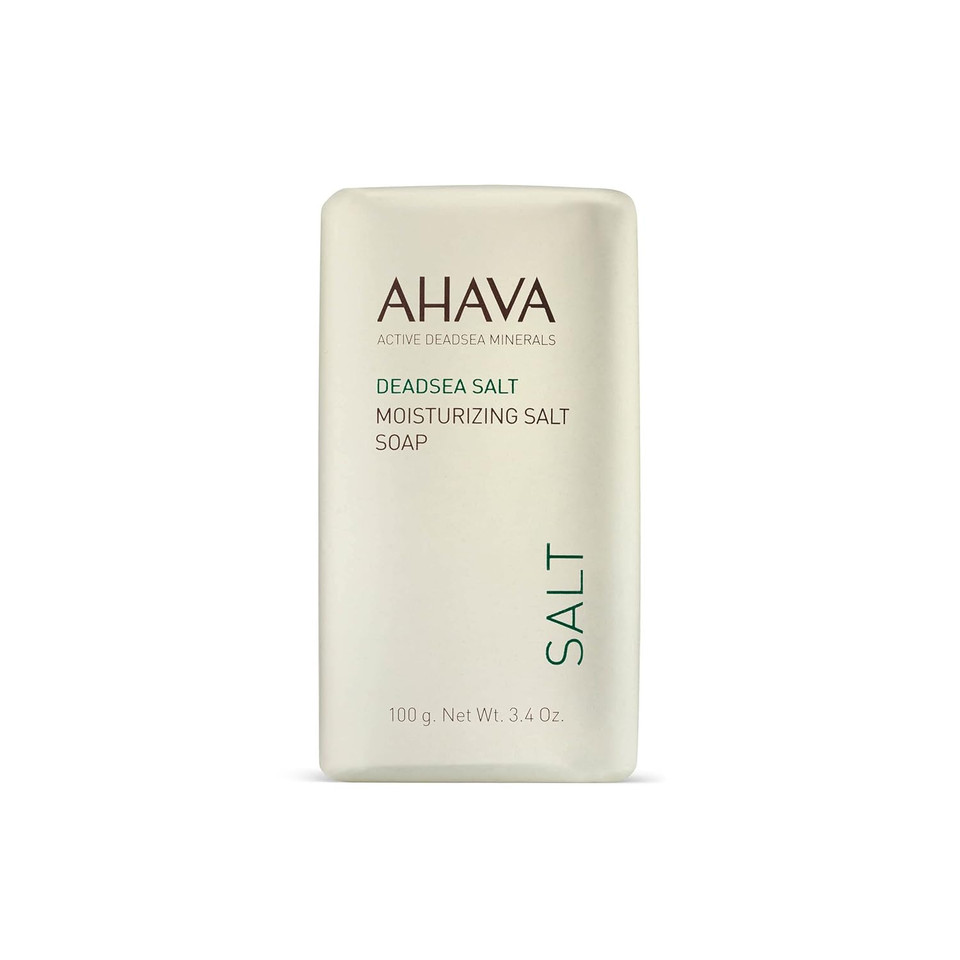 Ahava Moisturizing Dead Sea Salt Soap - Face & Body Cleansing Bar To Moisture The Skin, Enriched With Exclusive Mineral Blend Of Dead Sea Osmoter & Dead Sea Salt, 3.4 Oz, (Packaging May Vary)