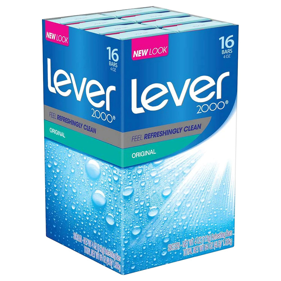 Lever 2000 Bar Soap, Original, 3.75 Oz, 2 Bar