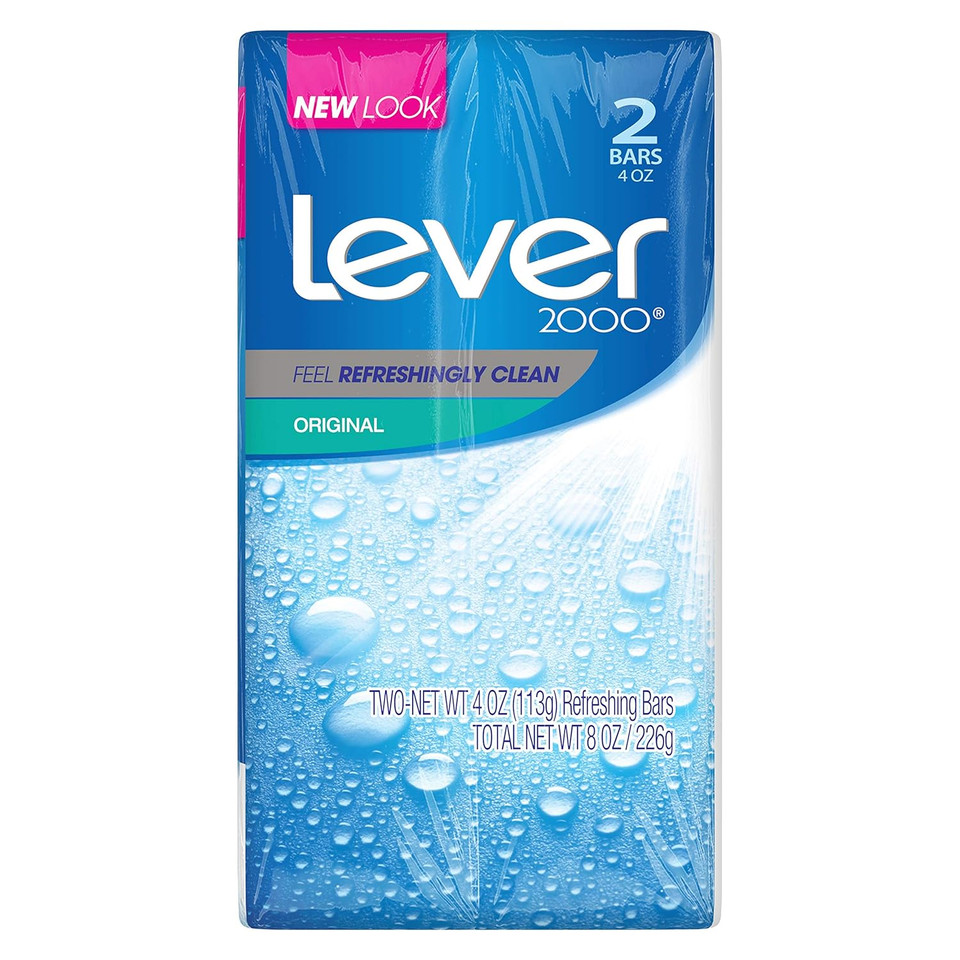Lever 2000 Bar Soap, Original, 3.75 Oz, 2 Bar