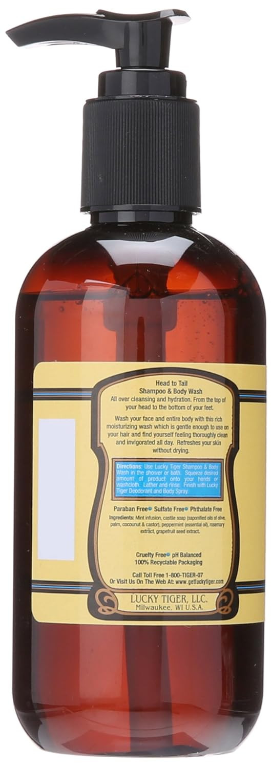 Lucky Tiger Shampoo And Body Wash, 8 Ounce