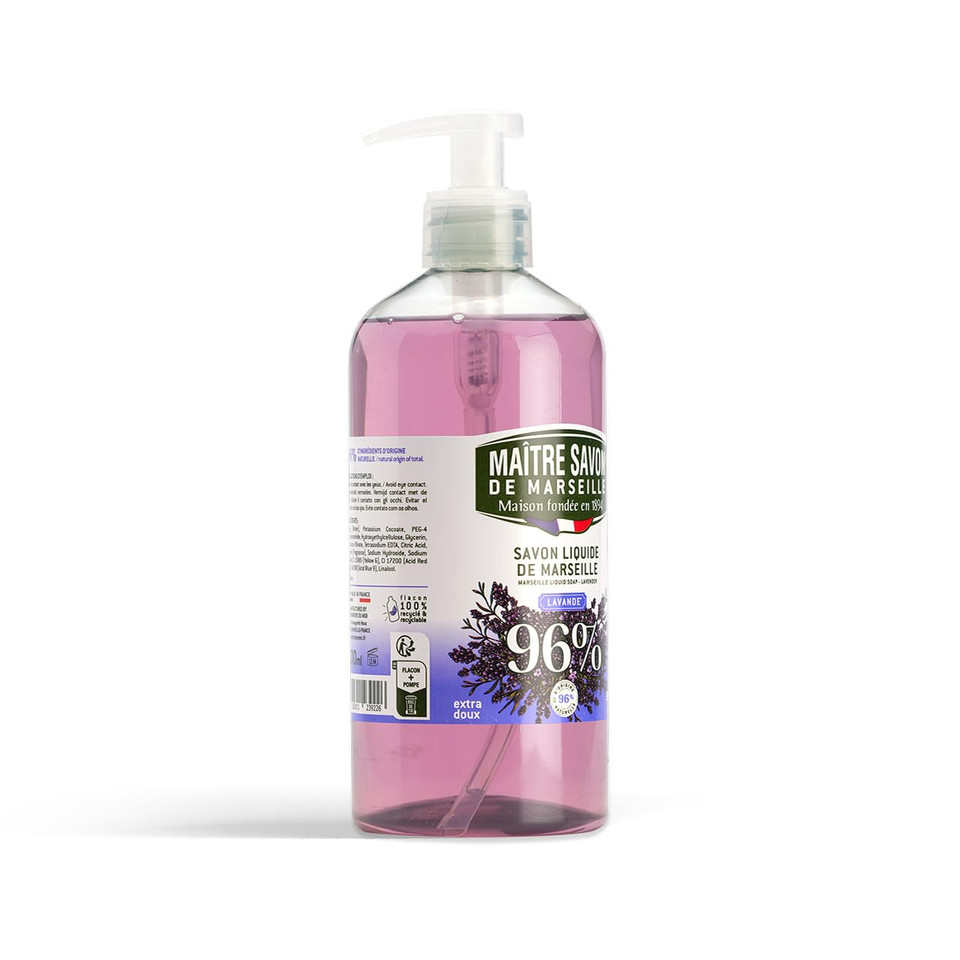 Extra Gentle Liquid Soap With Pump - Lavender 500 Ml (16.9 Fl Oz)