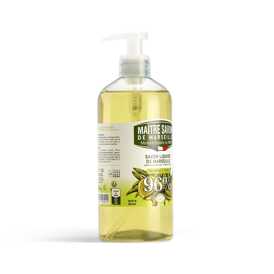 Extra Gentle Liquid Soap With Pump - Verbena Lemon 500 Ml (16.9 Fl Oz)