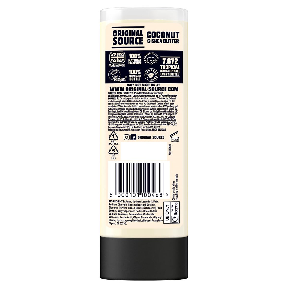 Original Source Moisturising Coconut & Shea Butter Shower Gel 250Ml