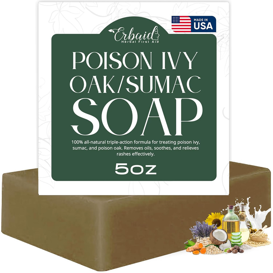 Poison Ivy Soap Bar  All Natural Poison Ivy Treatment  Anti-Itch Skin Cleanser Wash For Poison Ivy, Poison Oak & Sumac  Removes Oils, Soothes & Relieves Rashes  5Oz Jewelweed Soap Made In Usa Poison Ivy Soap Bar  All Natural Poison Ivy Treatment  Anti-Itch Skin Cleanser Wash For Poison Ivy, Poison Oak & Sumac  Removes Oils, Soothes & Relieves Rashes  5Oz Jewelweed Soap Made In Usa
