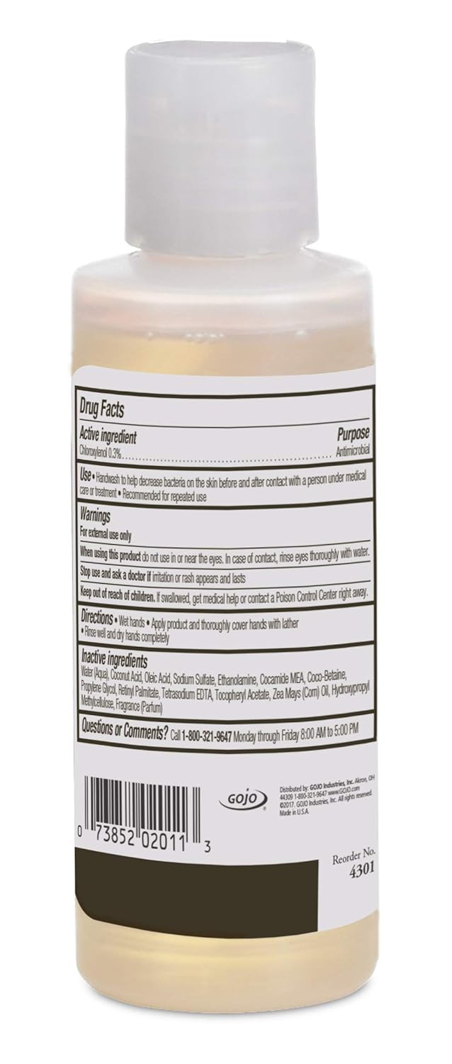 Provon Antimicrobial Lotion Soap With 0.3% Pcmx, Citrus Fragrance, 4 Fl Oz High Performance Lotion Soap Squeeze Bottles (Case Of 48) - 4301-48