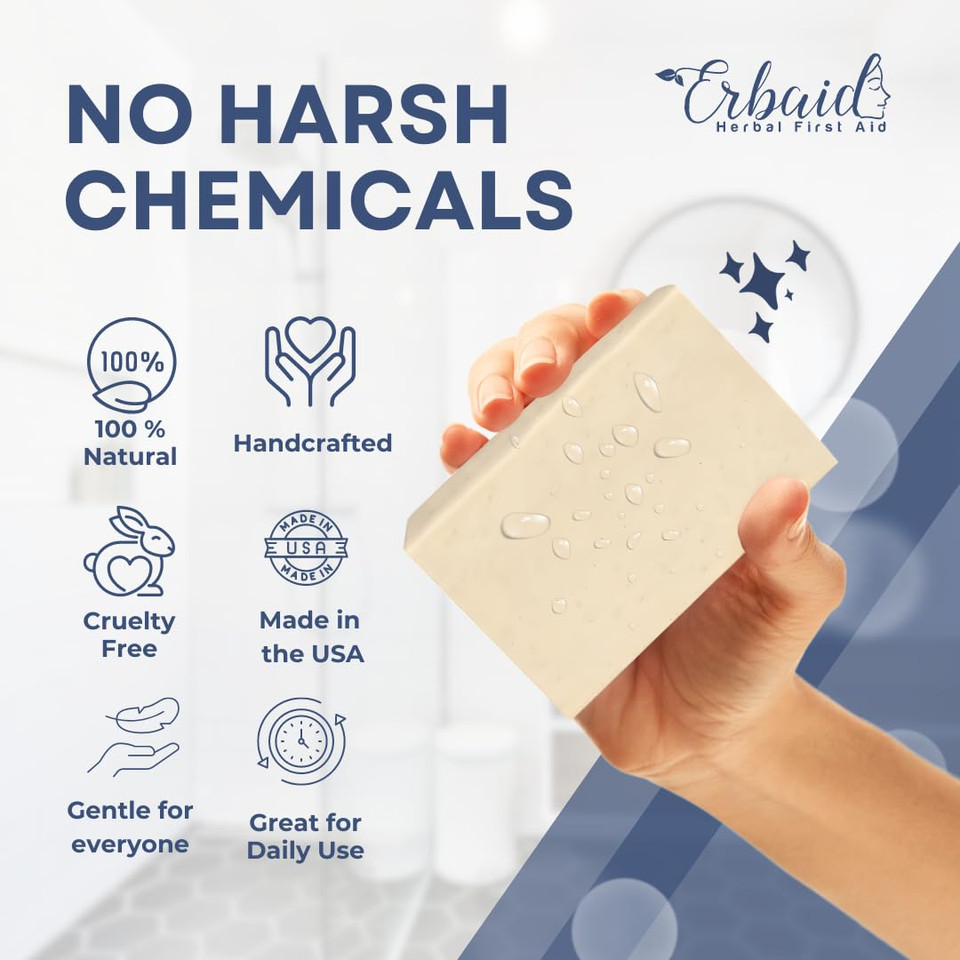 Pyrithione Zinc Soap Bar For Face & Body, 4Oz | 2% Znp Bar Soap Skin Repair Cleanser For Acne, Rosacea, Eczema, Dermatitis, Psoriasis, Itching | Cleansing, Calming Zinc Facial Wash Made In Usa