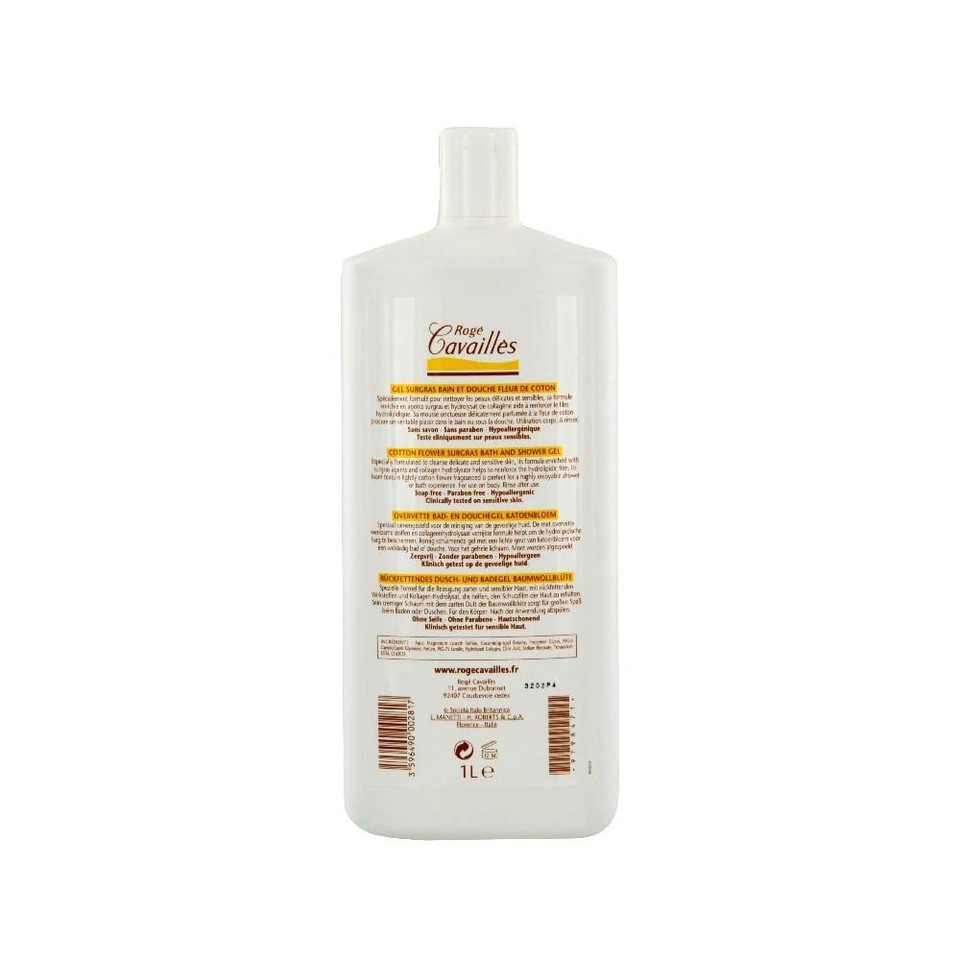 Surgras Bath And Shower Fragranced Gel 1L - Colour: Cotton Flower