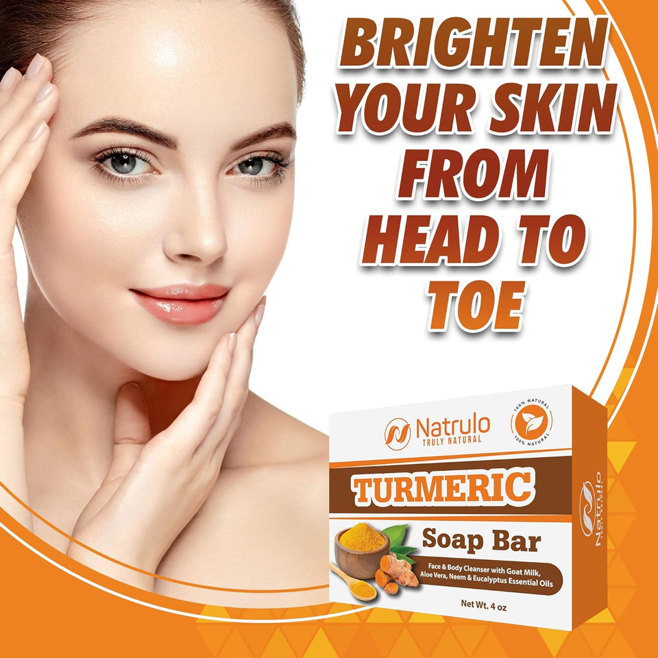 Turmeric Soap Bar For Face & Body  Natural Turmeric Skin Brightening Soap For Dark Spots, Intimate Areas, Underarms  Turmeric Face Wash Reduces Acne, Fades Scars & Cleanses Skin  4Oz, Made In Usa Turmeric Soap Bar For Face & Body  Natural Turmeric Skin Brightening Soap For Dark Spots, Intimate Areas, Underarms  Turmeric Face Wash Reduces Acne, Fades Scars & Cleanses Skin  4Oz, Made In Usa