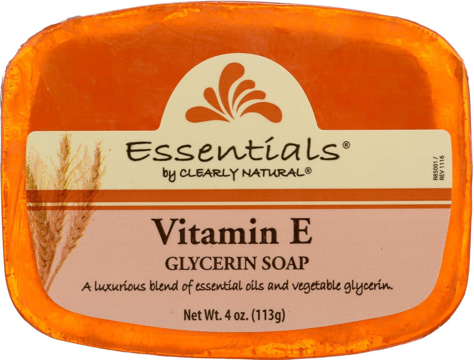 Clearly Natural Essentials Glycerine Soap Bar, Vitamin E, 4 Oz