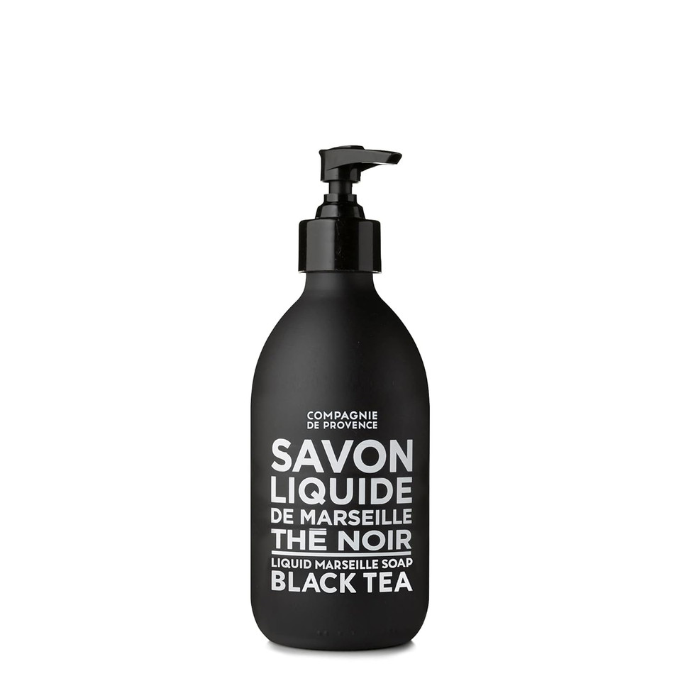 Compagnie De Provence Savon De Marseille Liquid Soap - Black Tea - 10 Fl Oz Glass Pump Bottle