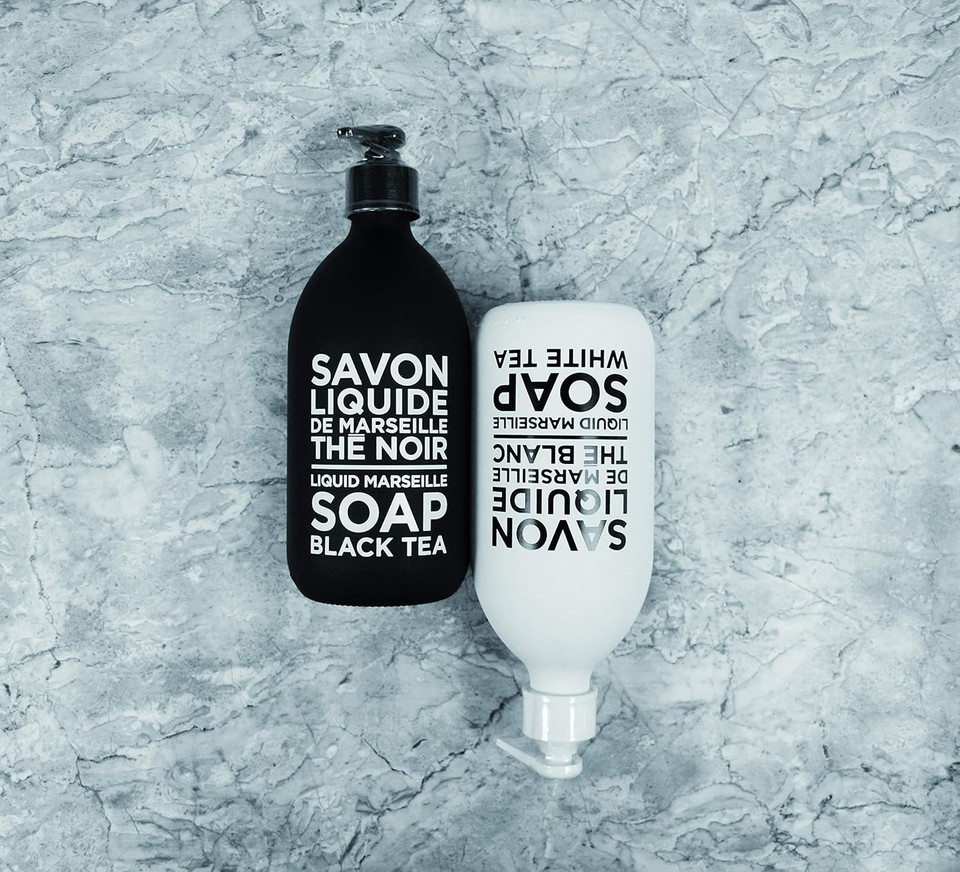 Compagnie De Provence Savon De Marseille Liquid Soap - Black Tea - 10 Fl Oz Glass Pump Bottle