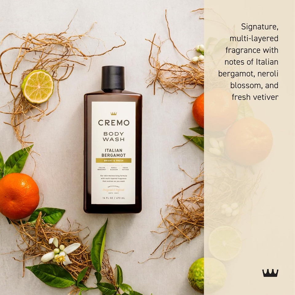 Cremo Body Wash Men, A Revitalizing Combination Of Bright Mandarin, Dry Herbs And White Cedar, 16 Fl Oz