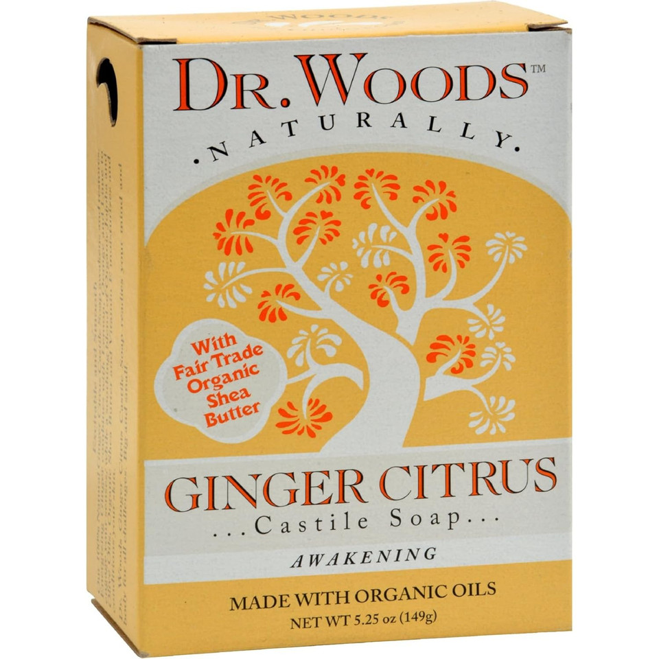Dr. Woods Ginger Citrus Castile Bar Soap, Og3