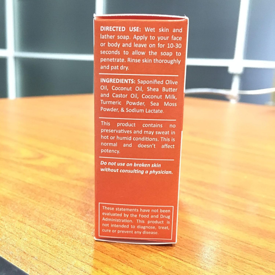 All Natural Turmeric Soap Bar Made In The Usa