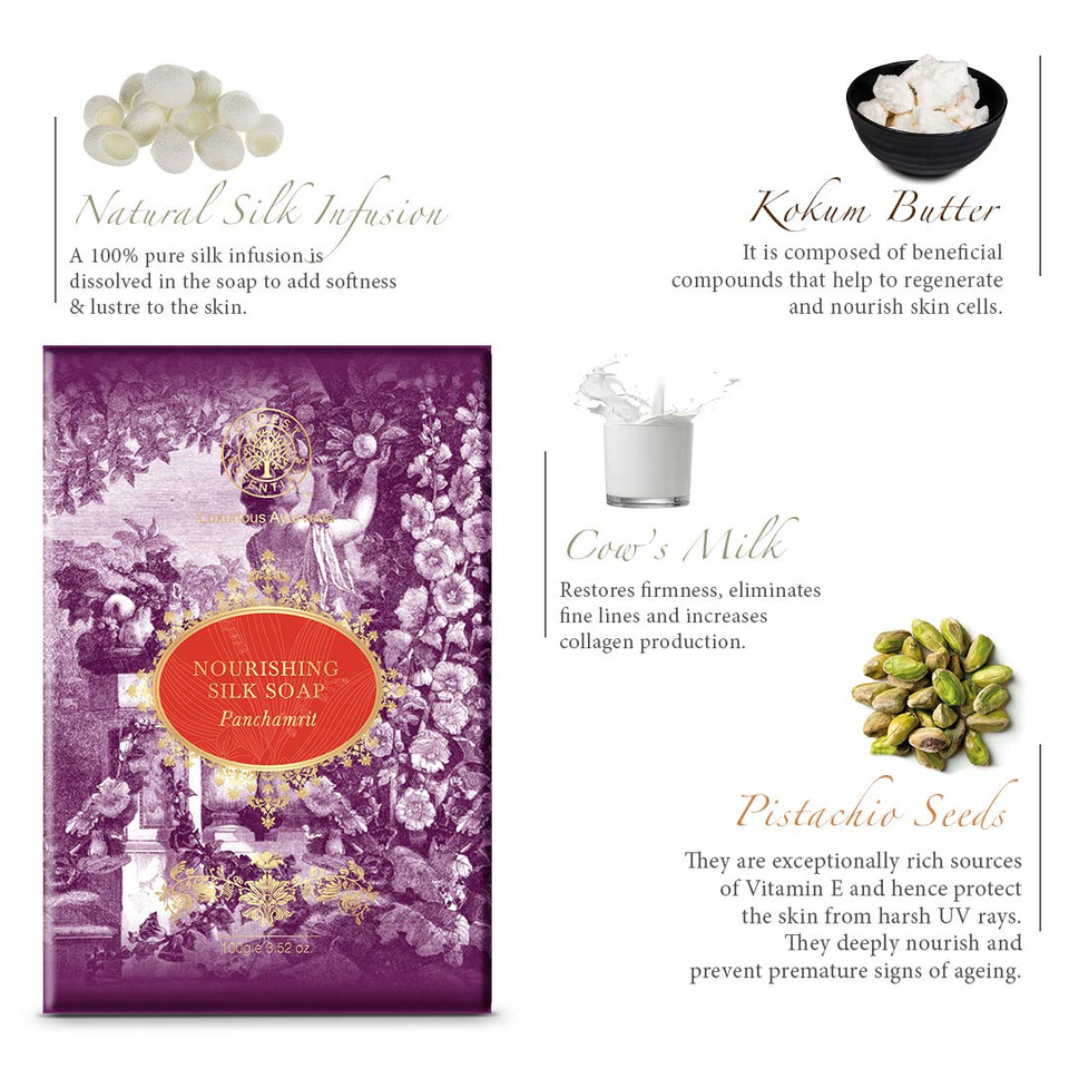 Forest Essentials Nourishing Silk Soap, Panchamrit, 100G