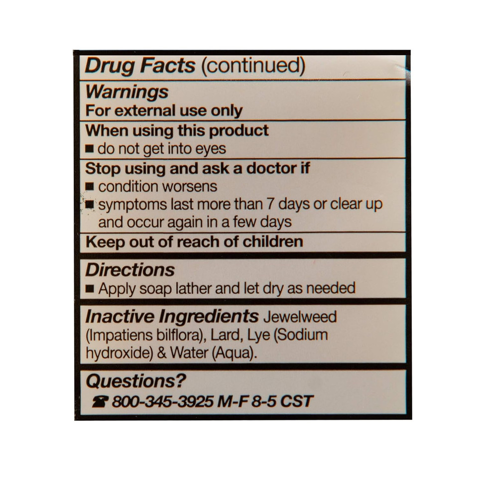 Grandma'S Poison Ivy Soap Bar - 2.0 Oz Itch Relief Wash With Jewelweed & Colloidal Oatmeal - 67012