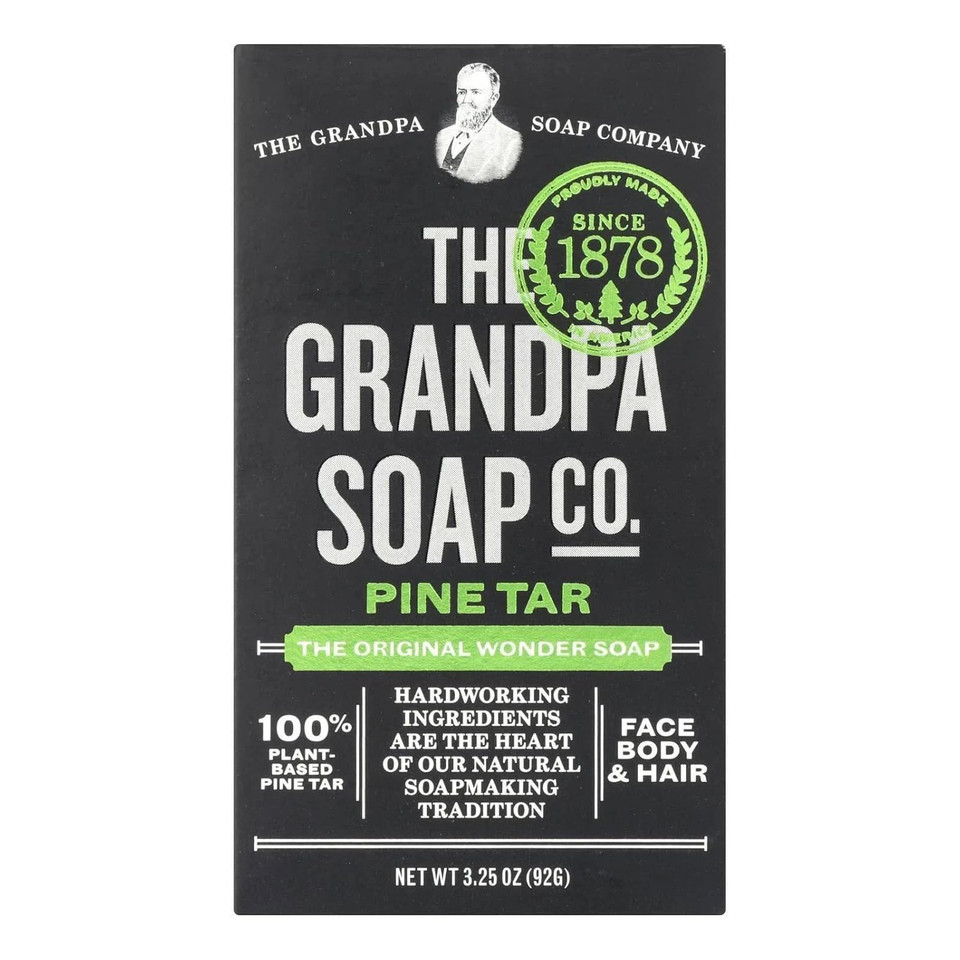 Grandpas Pine Tar Soap 4.25 Ounce Bar