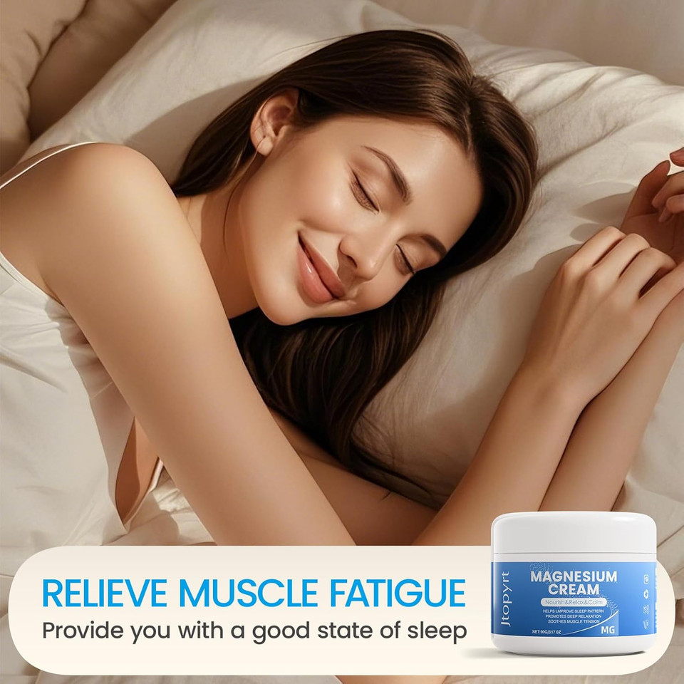 Magnesium Cream For Sleep: Magnesium Lotion Easily Absorbed By Muscles Long Lasting Moisturizing 90G/3.17Oz
