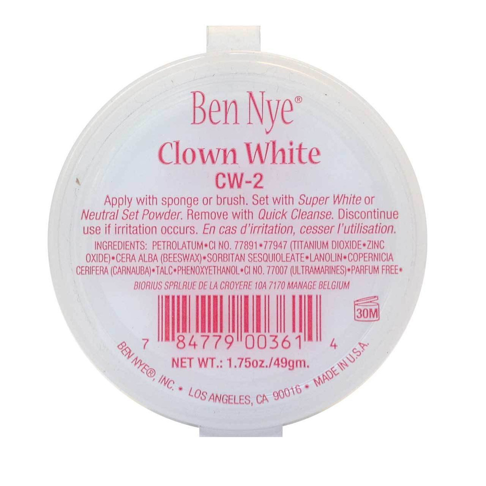 Ben Nye Clown White Makeup, 1.75Oz./49Gm