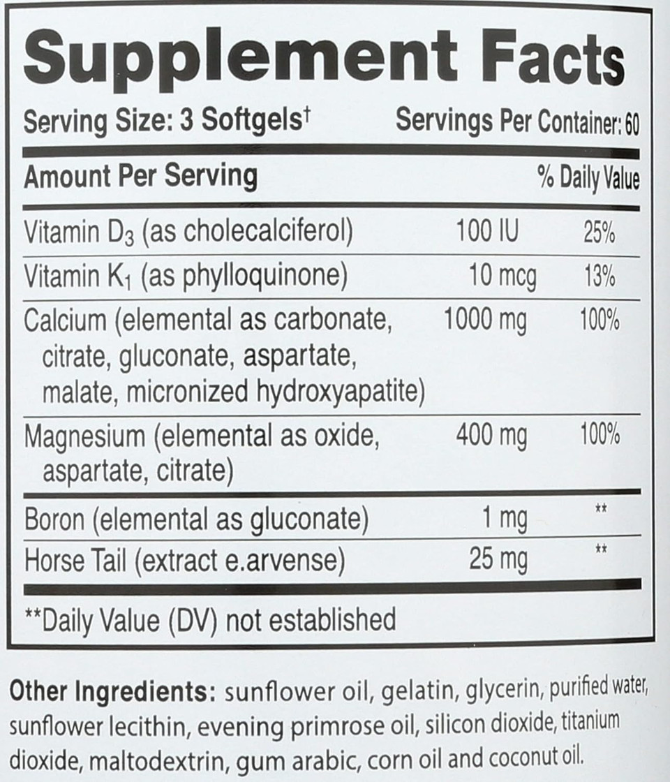 Liquid Calcium With Magnesium Softgels, 1000 Mg, 180 Count