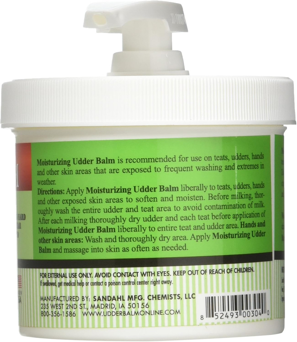 The Happy Cow Moisturizing Udder Balm - 12 Ounce Pump