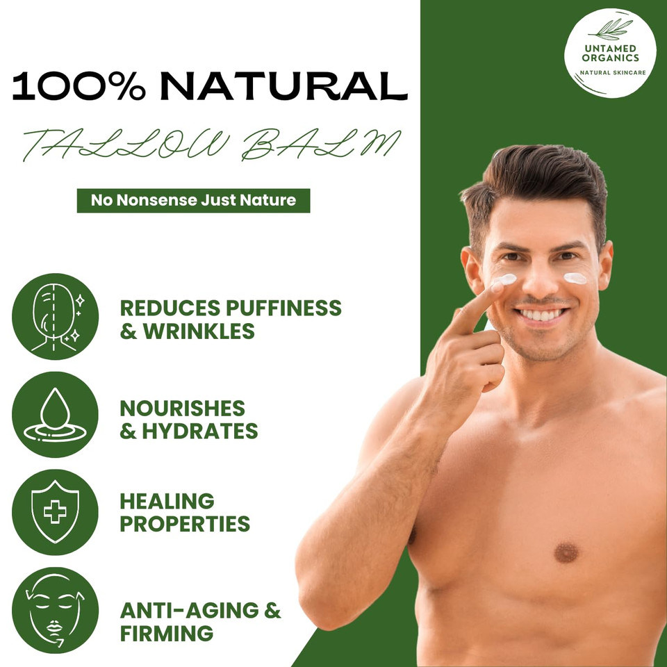 Handmade Tallow, Castor Oil, And Frankincense Oil Skin Balm - 100% Grass-Fed Tallow For Skin Care - Face & Body Moisturizer For Sensitive Skin, Eczema All-Purpose Balm - 2 Fl. Oz Handmade Tallow, Castor Oil, And Frankincense Oil Skin Balm - 100% Grass-Fed Tallow For Skin Care - Face & Body Moisturizer For Sensitive Skin, Eczema All-Purpose Balm - 2 Fl. Oz