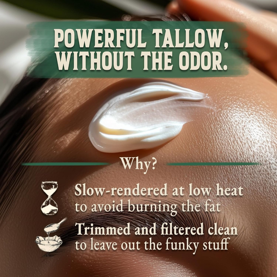 Wrath & Remedy Handmade Whipped Organic Beef Tallow For Skin - 4 Oz (Lavender)  Grass Fed Beef Tallow Moisturizer And Honey Balm For Silky, Sensitive-Skin, Eczema, Rosacea - Free Of Harsh Chemicals