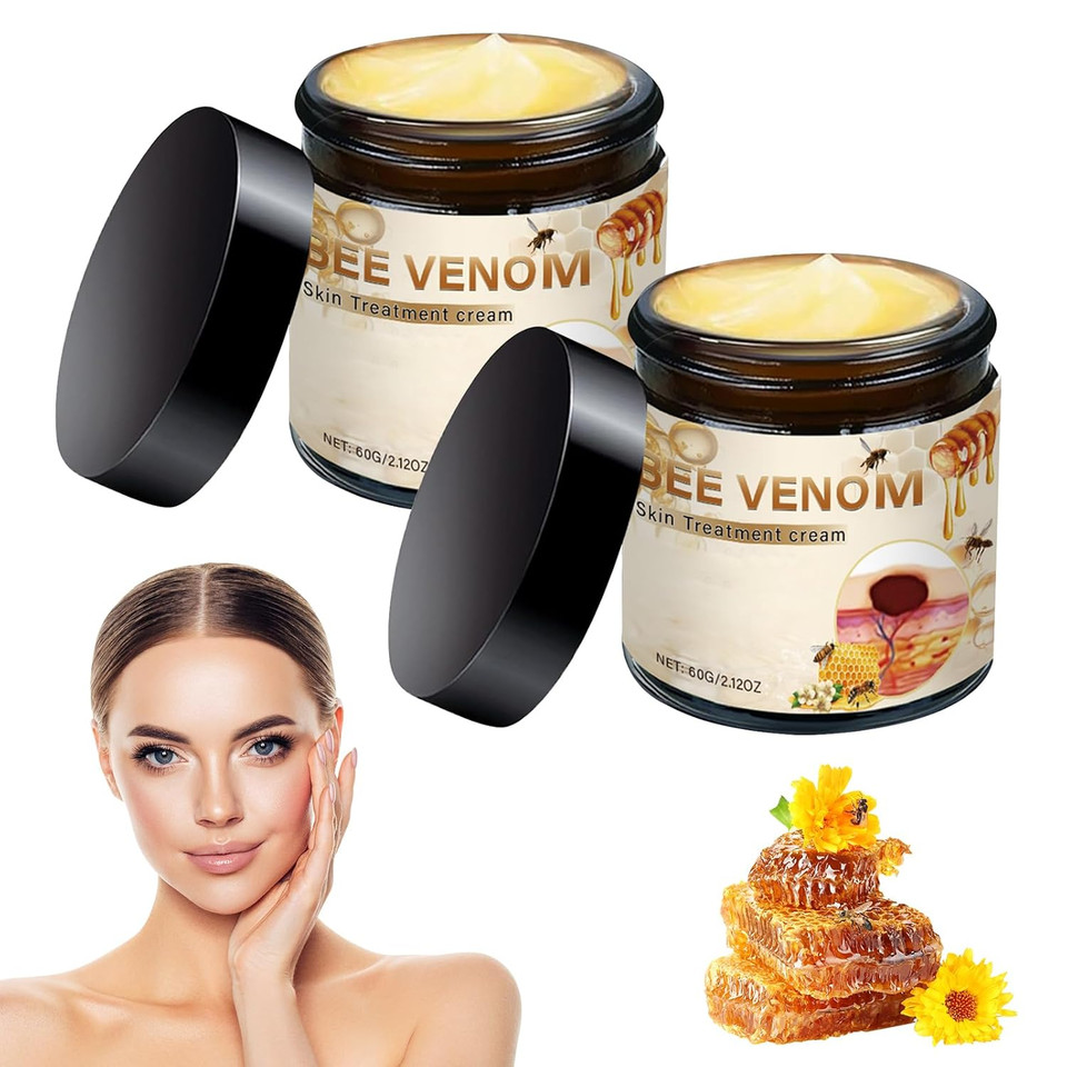 Bee Venom Skin Treatment Cream, Bee Venom Comprehensive Skincare Cream, 2025 New Professional Bee Venom Gel, Bee Venom Moisturizing Gel For All Skin Types (2Pcs)