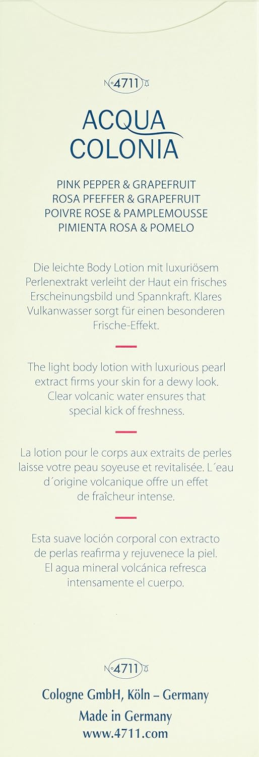 4711 Acqua Colonia Pink Pepper & Grapefruit Moisturizing Body Lotion 200Ml/6.8Oz
