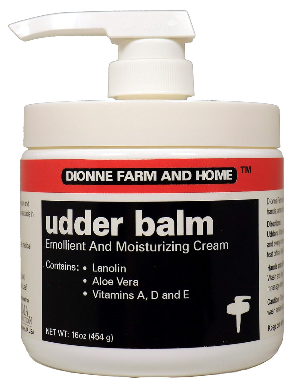Dionne Farm And Home Udder Balm 16 Oz Jar