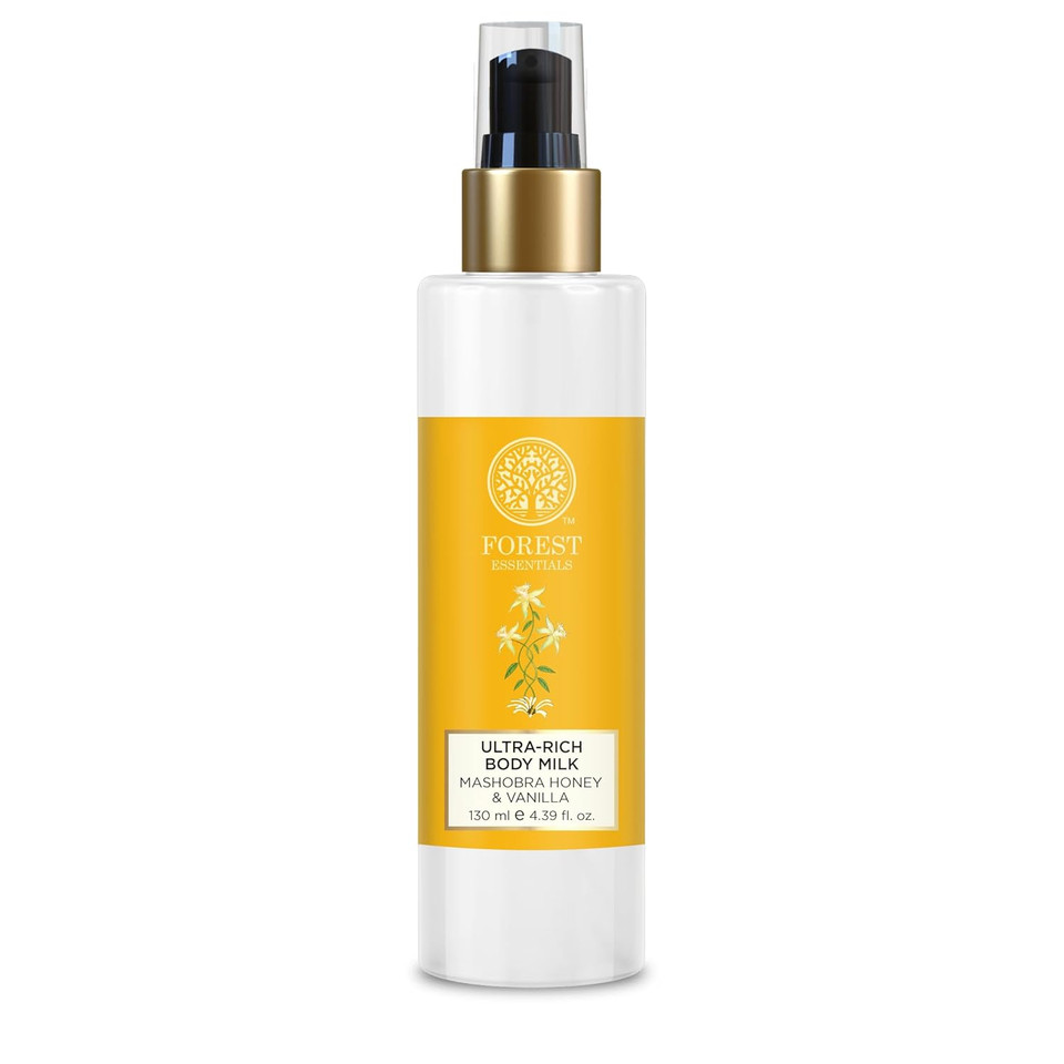 Forest Essentials Ultra-Rich Body Milk Mashobra Honey & Vanilla 130Ml (Body Lotion)