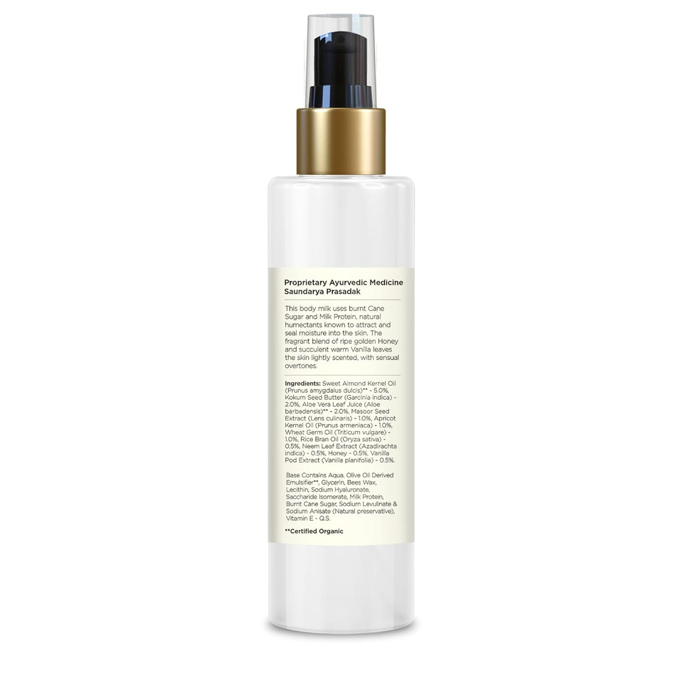 Forest Essentials Ultra-Rich Body Milk Mashobra Honey & Vanilla 130Ml (Body Lotion)