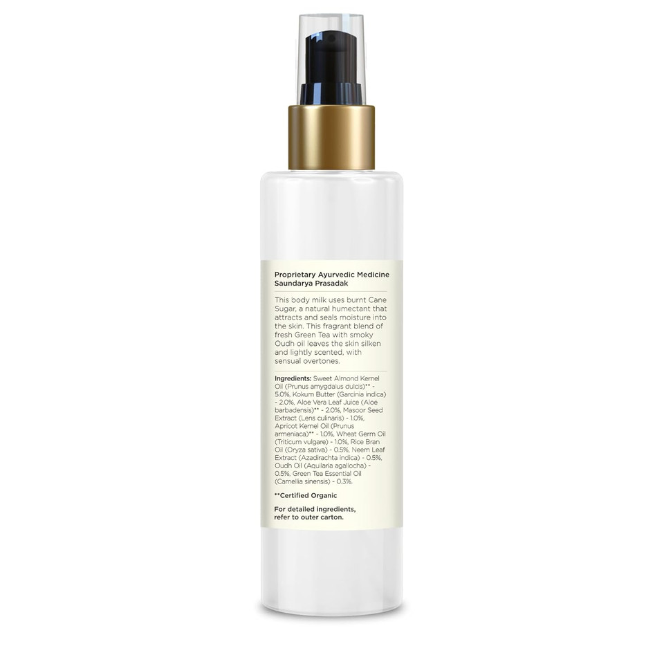 Forest Essentials Ultra-Rich Body Milk Oudh & Green Tea 130Ml (Body Lotion)