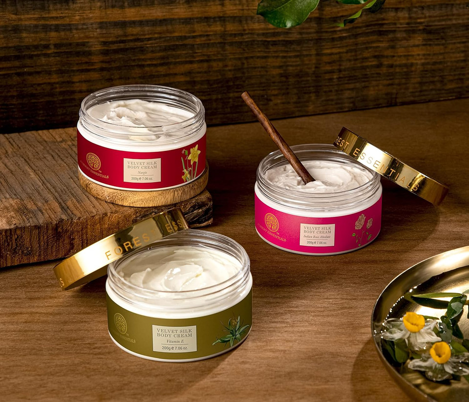 Forest Essentials Velvet Silk Body Cream Vitamin E - 200G