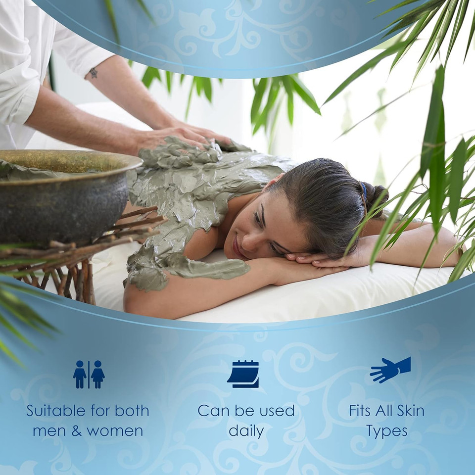 Dead Sea Mud Body Mask, Black Clay Treatment, Natural Minerals Deep Cleansing Mask (20.4 Oz)